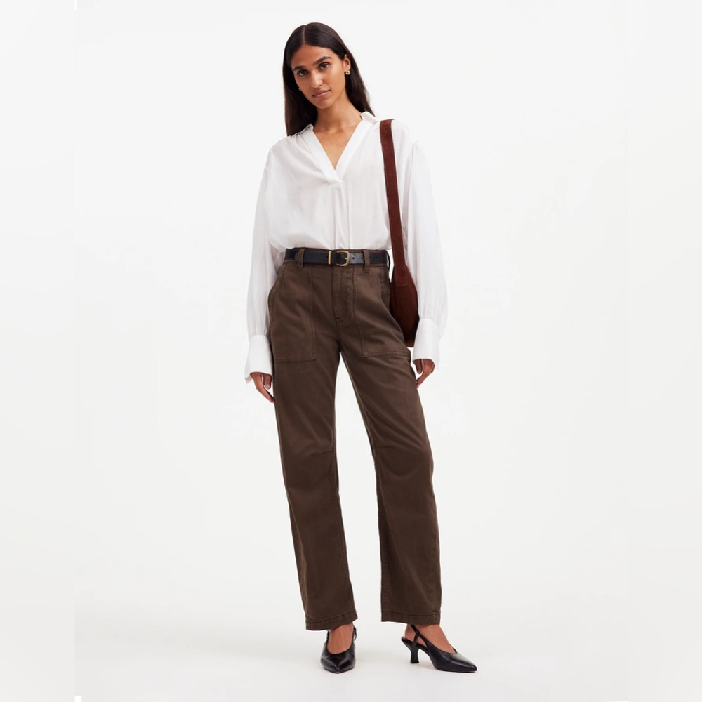 Madewell The Darted Barrel-Leg Pant